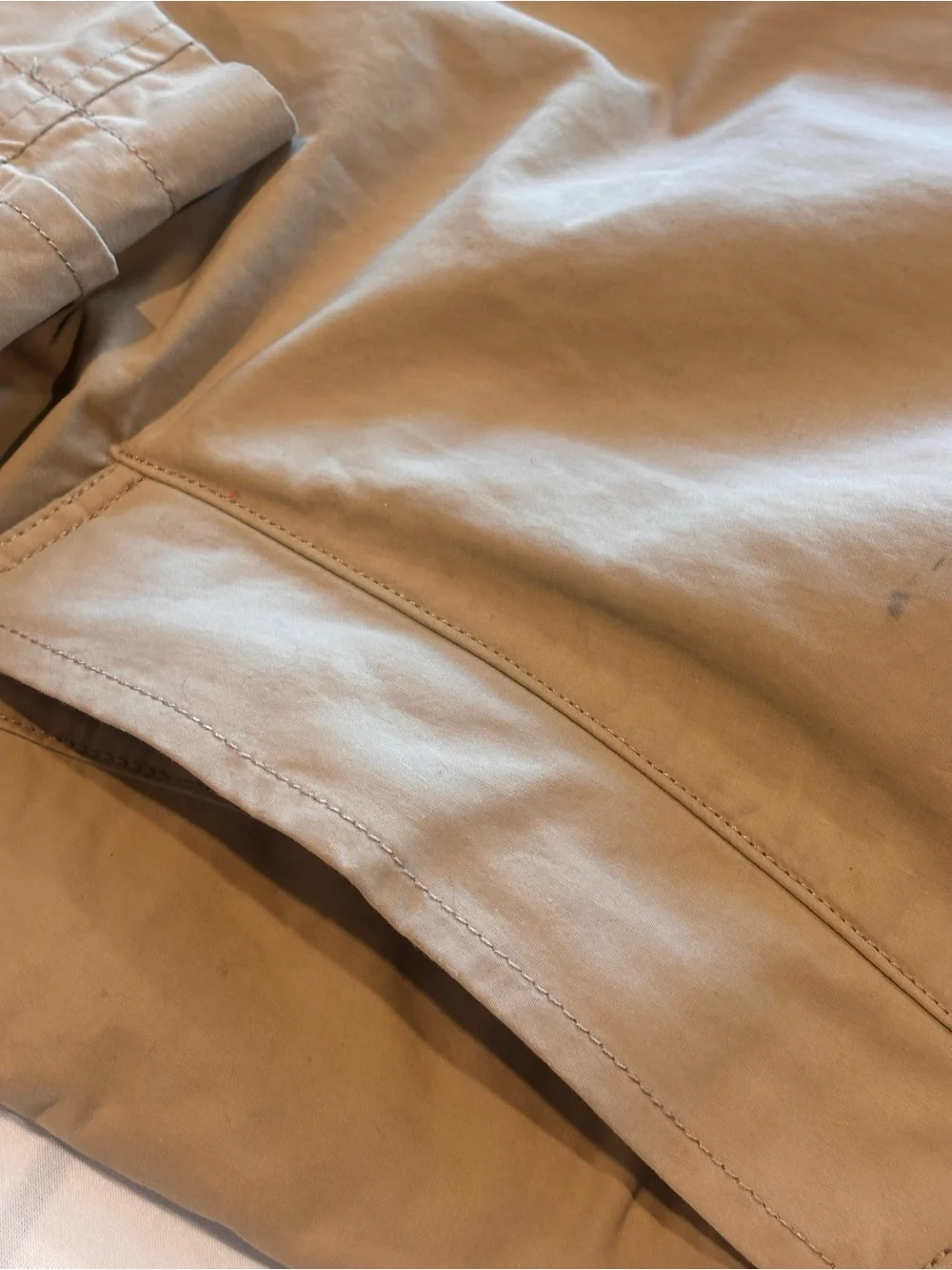 J. CREW Y2K 2008 Tan Sutherland Trench Coat with Classic Collar Size Small‎